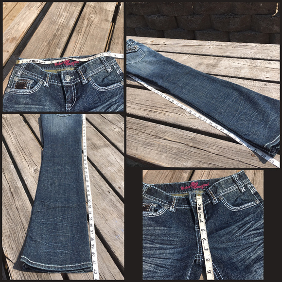 EUC Rock & Roll Cowgirl Silver Bling LowRise 25/34 - Picture 7 of 8